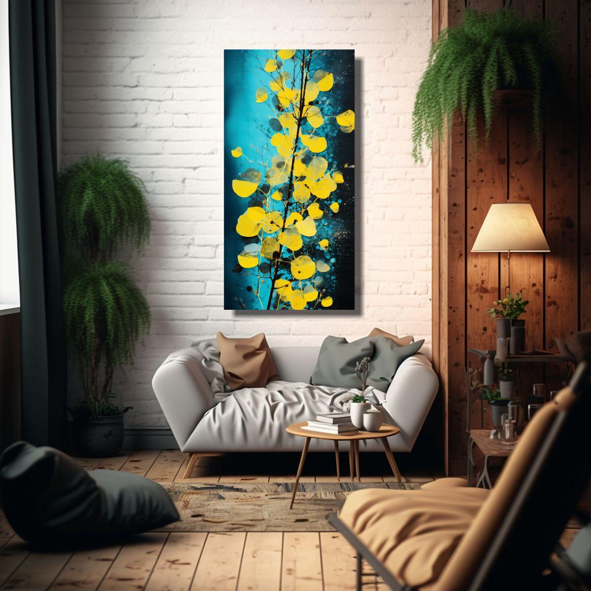 Cuadro En Bastidor Dibujo Para Cocina Árbol De 60x120 Cm-2