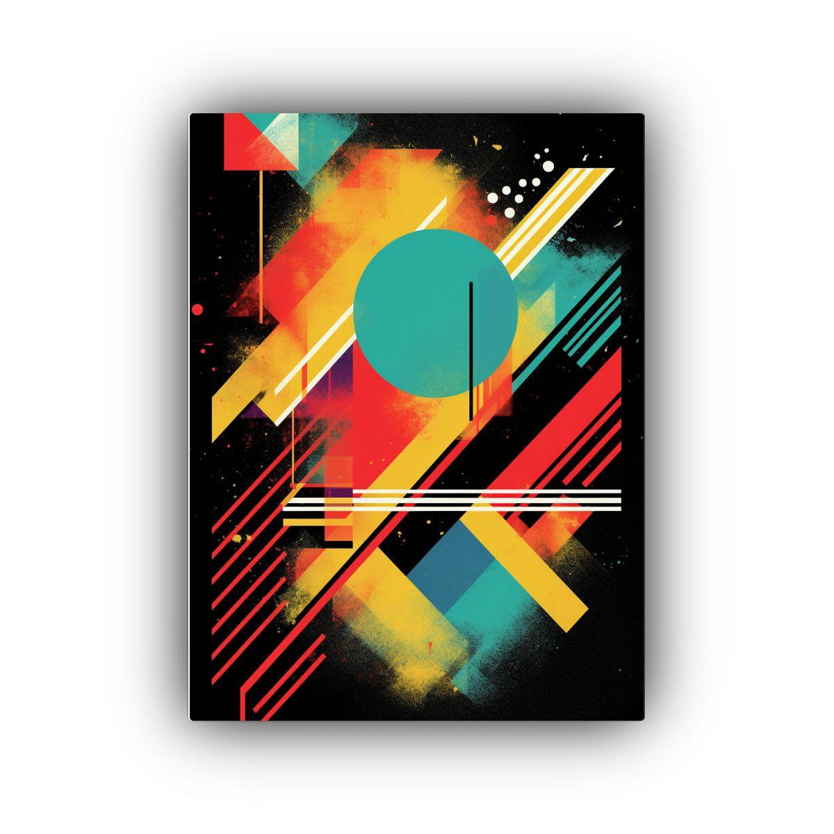 Lienzo Cuadro Street Art Abstracto Estilo Retro 40x60 Cm-0