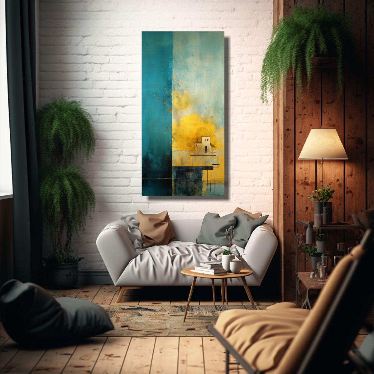 Pintura Arte Finas Líneas Para Sala De Color 30x60cm-2