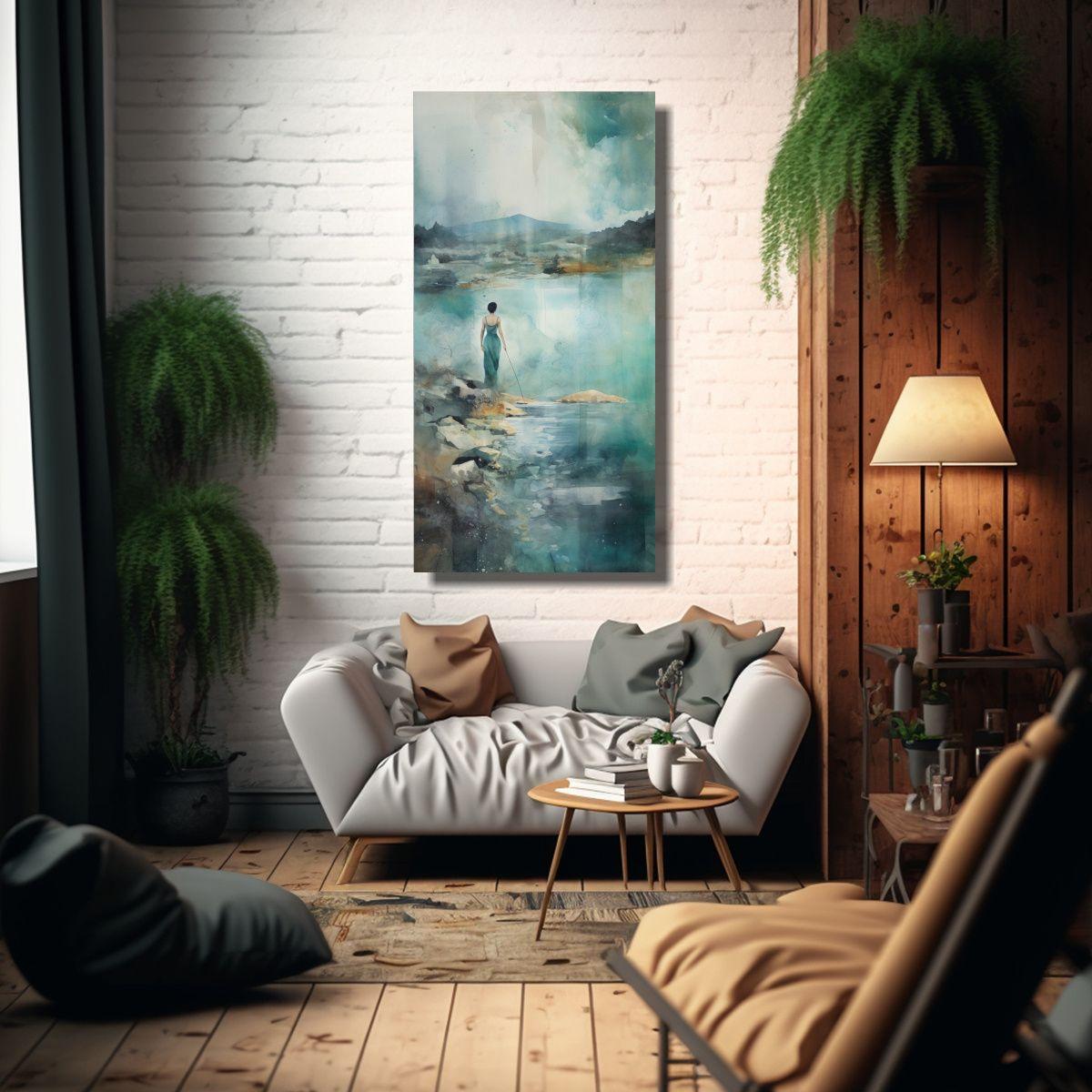Cuadro De Pared Acuarela Vitalidad En Vibrantes 60x120cm-2