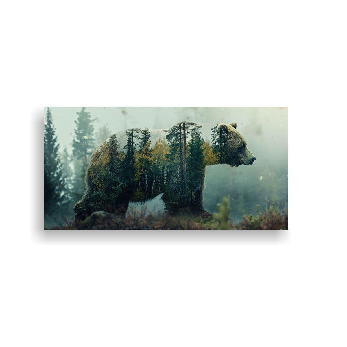 Pinturas Decorativas Arte Forma Juveniles Oso 80x40 Cm-0