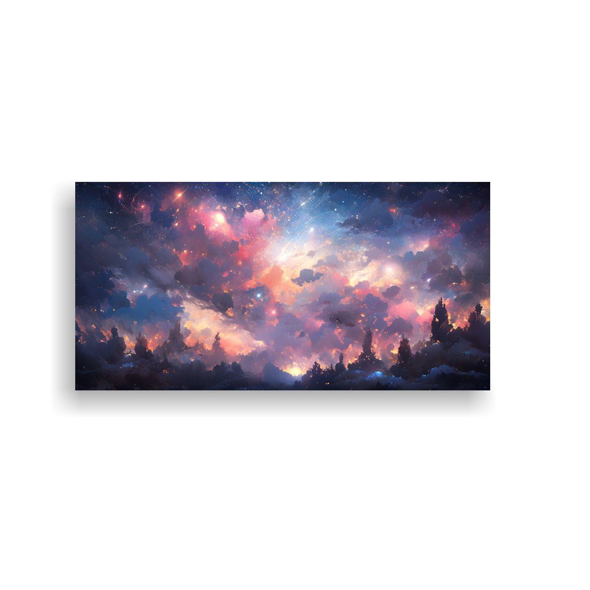 Pintura Abstracta Moderna Duradera De Noche Con 100x50cm-0