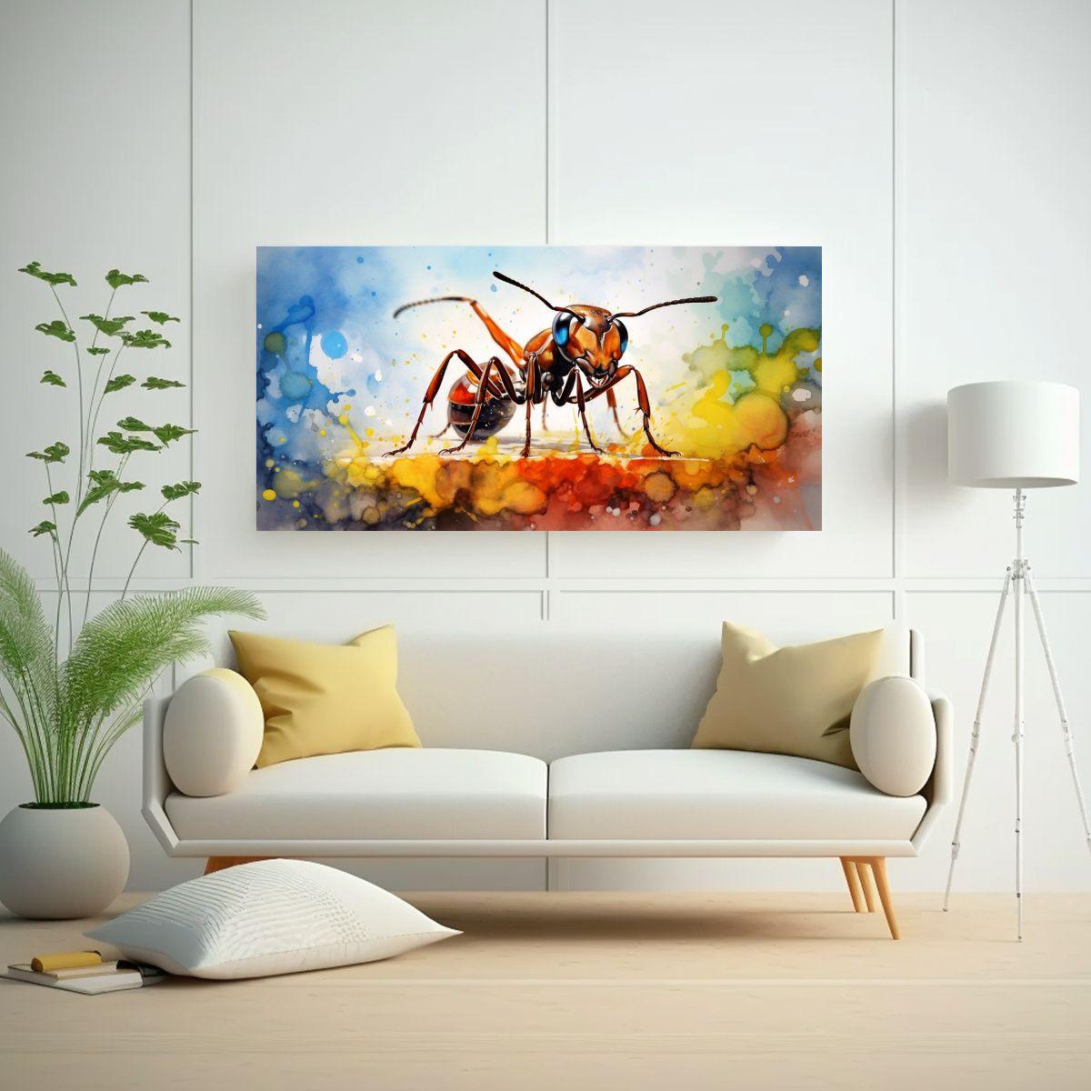 Tela En Bastidor Estilo Acuarelas Coloridas 21 Art 120x60cm-2