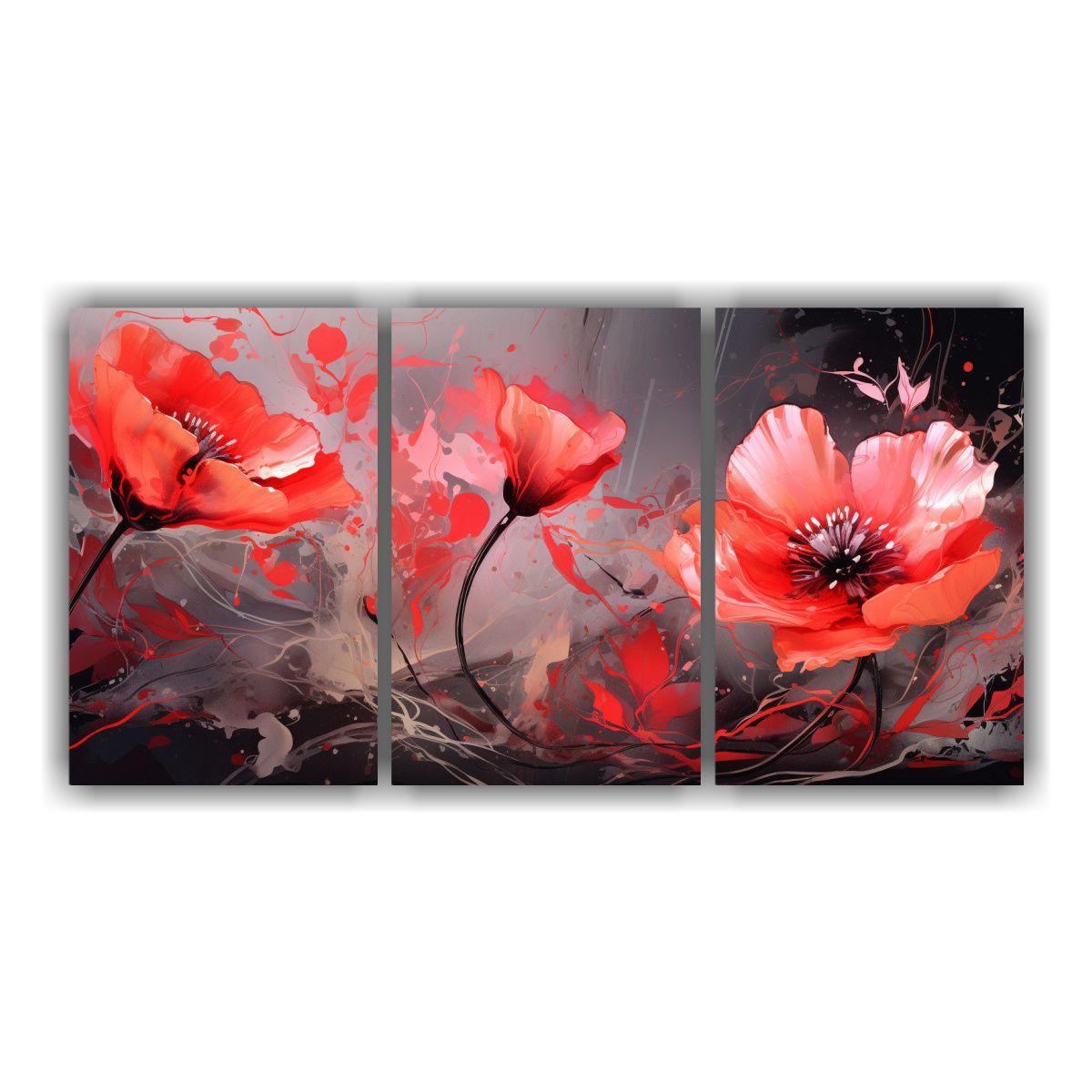 Set 3 Cuadros Impresos En Tela De Estilo Medio 150x75 Cm-0