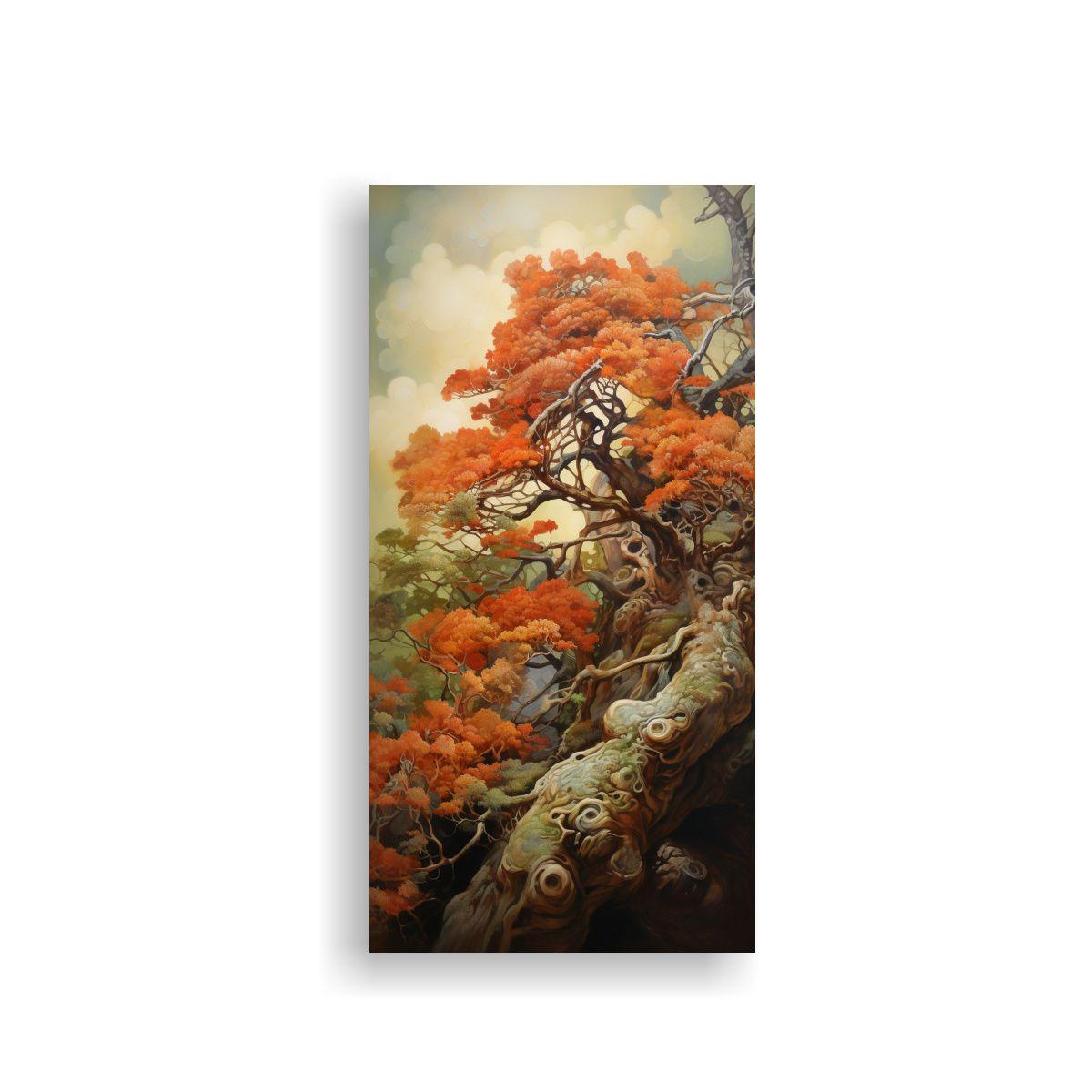 Pintura Abstracta De árbol De Arbutus En Estilo 80x160cm-0