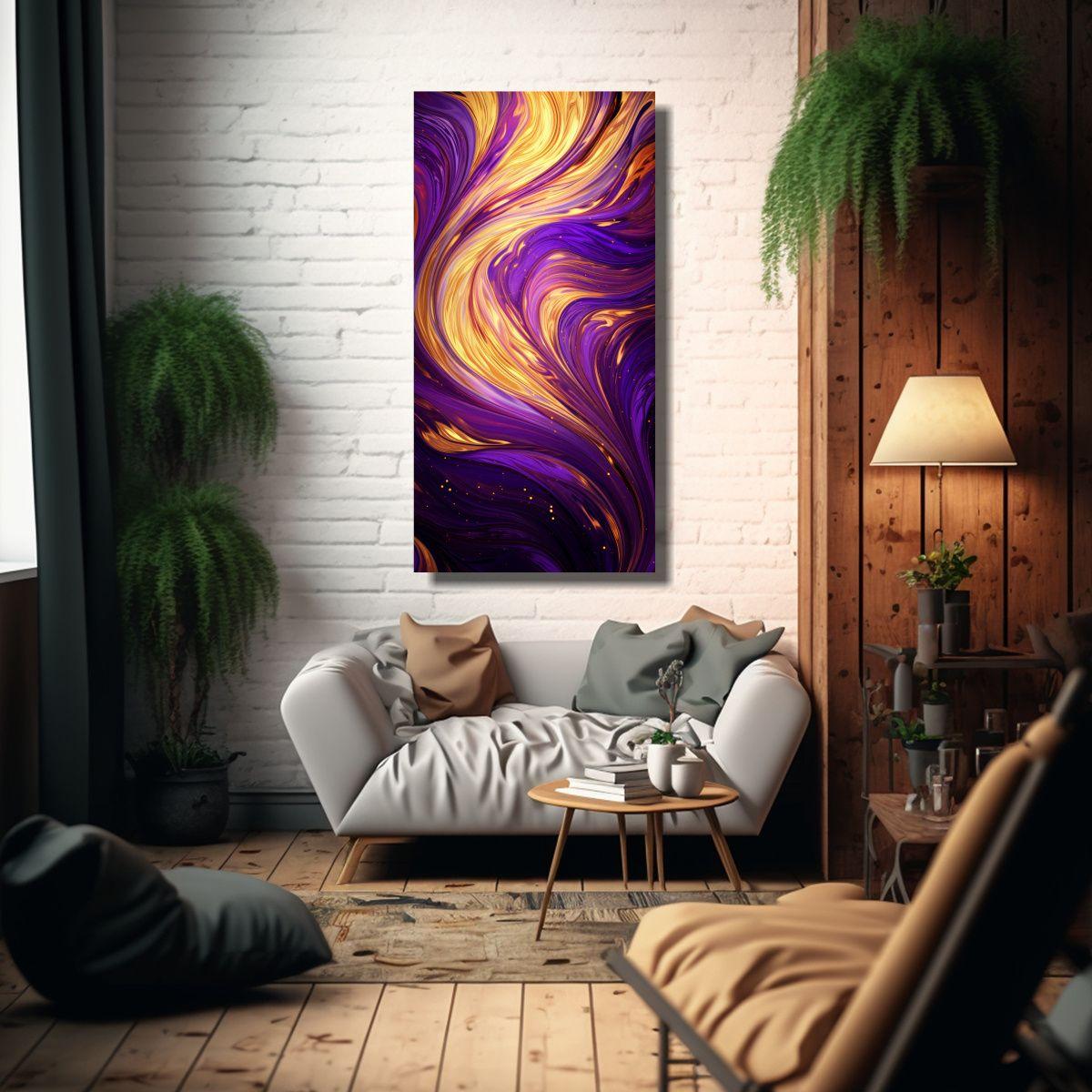 Cuadro Concepto Formas Abstractas En Colores 60x120cm-2