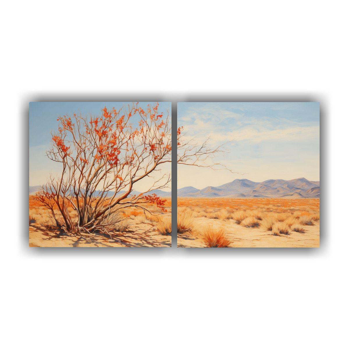 Pintura Abstracta De árbol Ocotillo, Estilo 100x50 Cm-0
