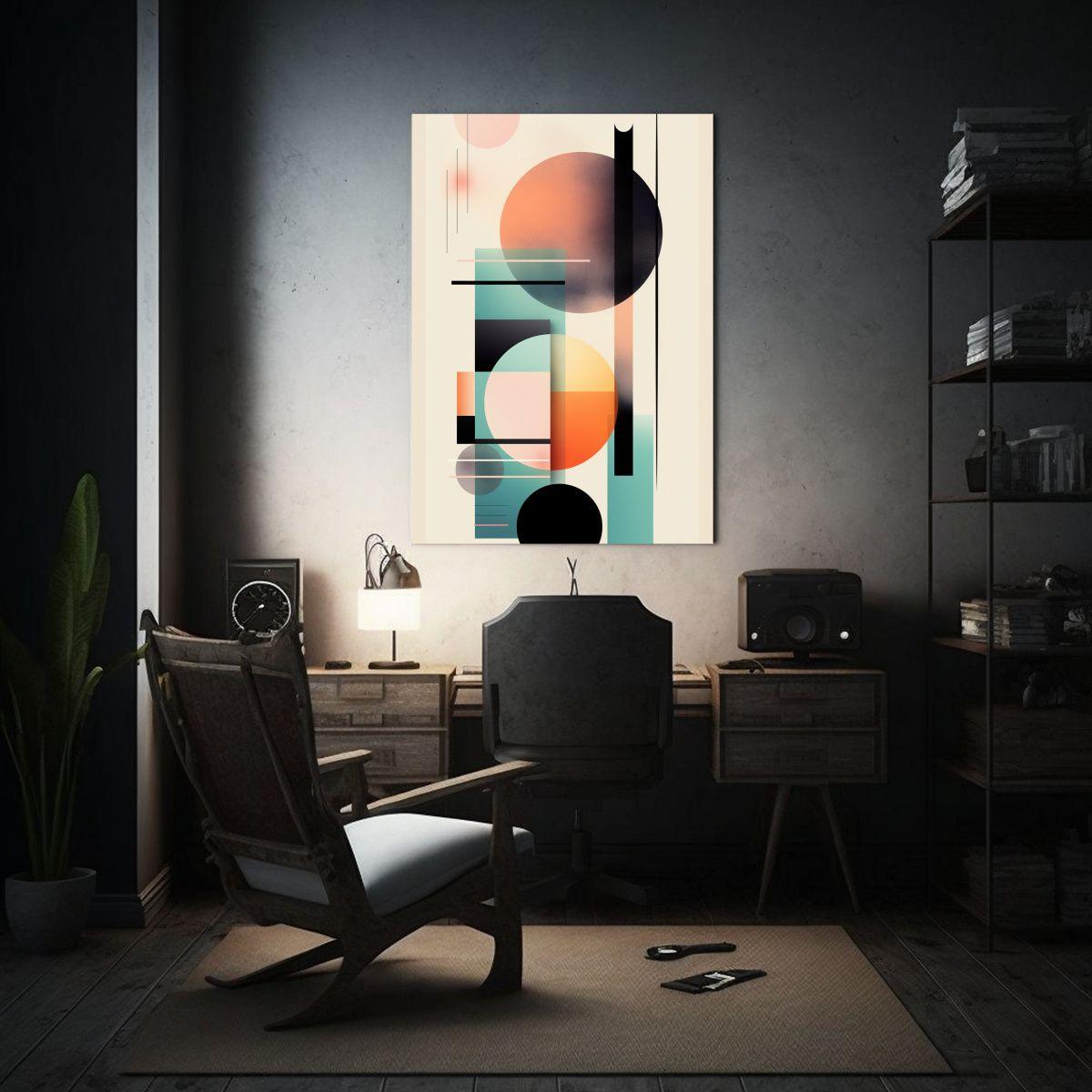 Pinturas Decorativas Abstractas Geométricas 80x120cm-2