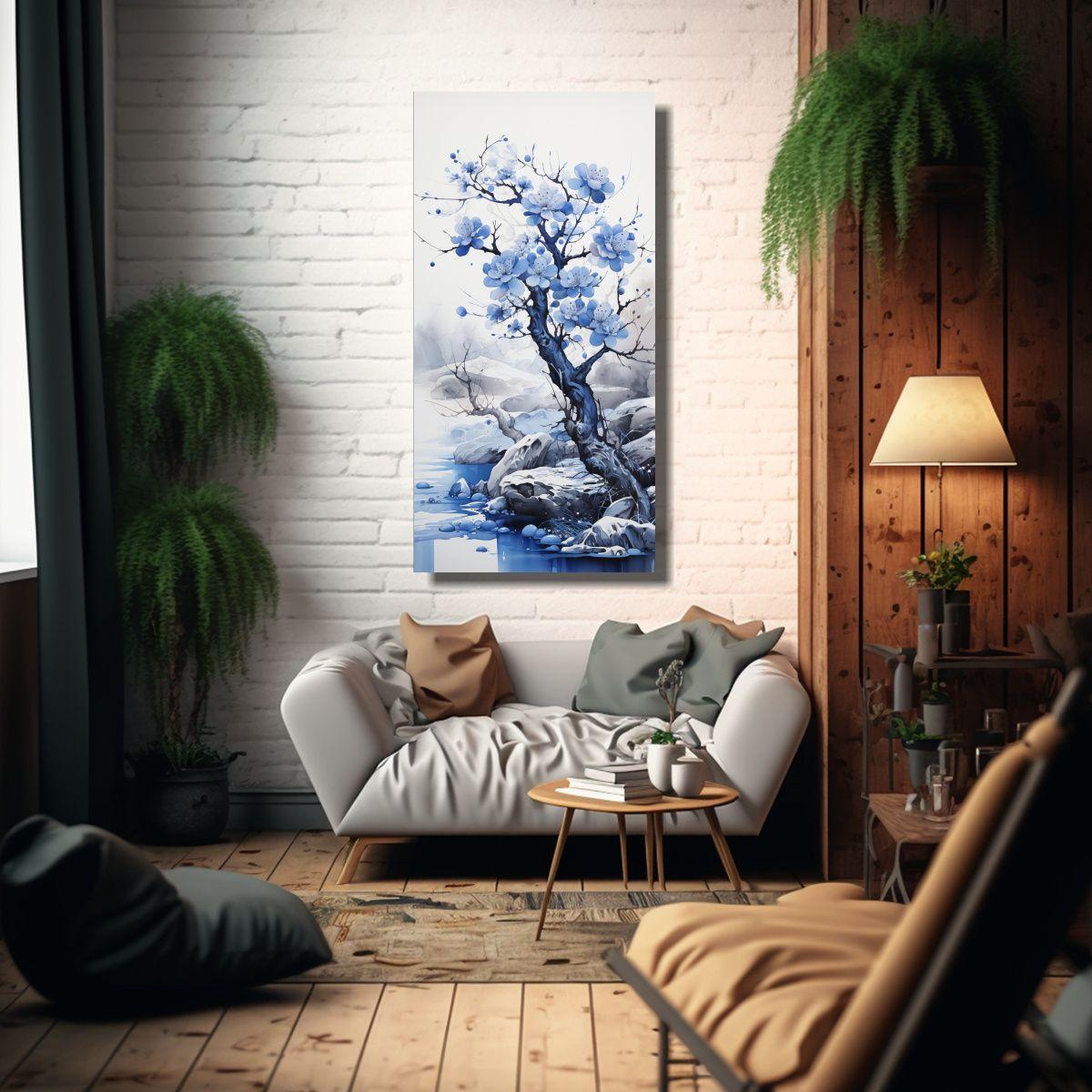 Composición Imagen Rectangular Árbol De Bonsái 70x140cm-2