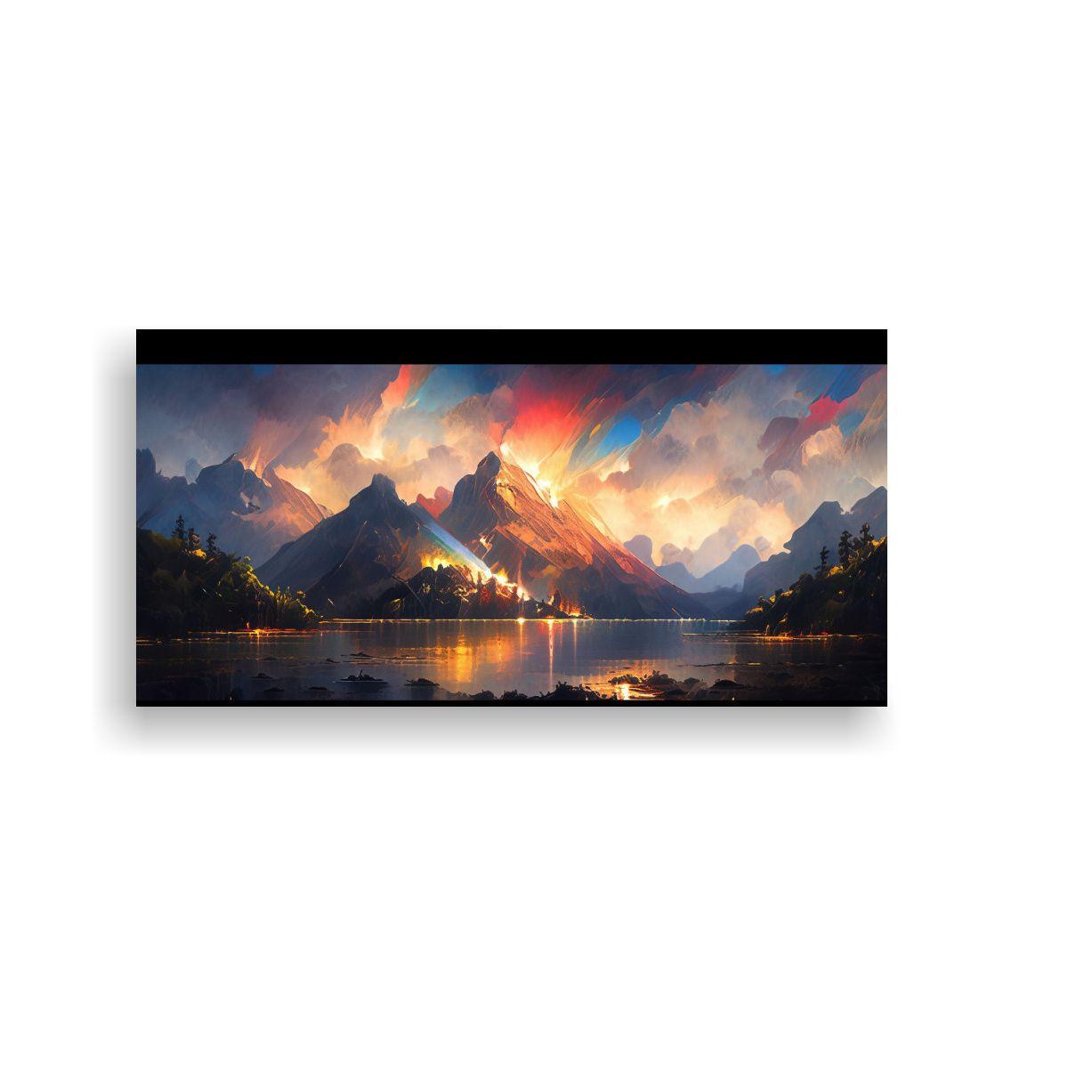Cuadro Impreso Personalidad: Montañas Junto Al La 120x60cm-0