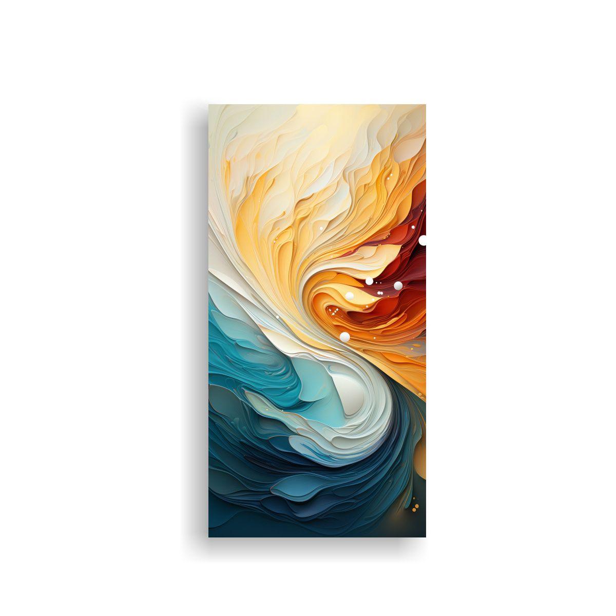 Lienzo De Tela Abstracción Gama De Colores Feliz 60x120cm-0