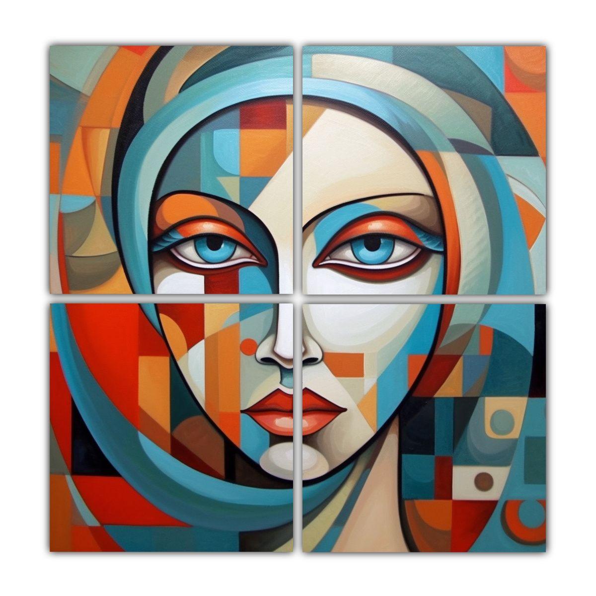 Pinturas Decorativas Inspiradas En La Simetría 120x120 Cm-0
