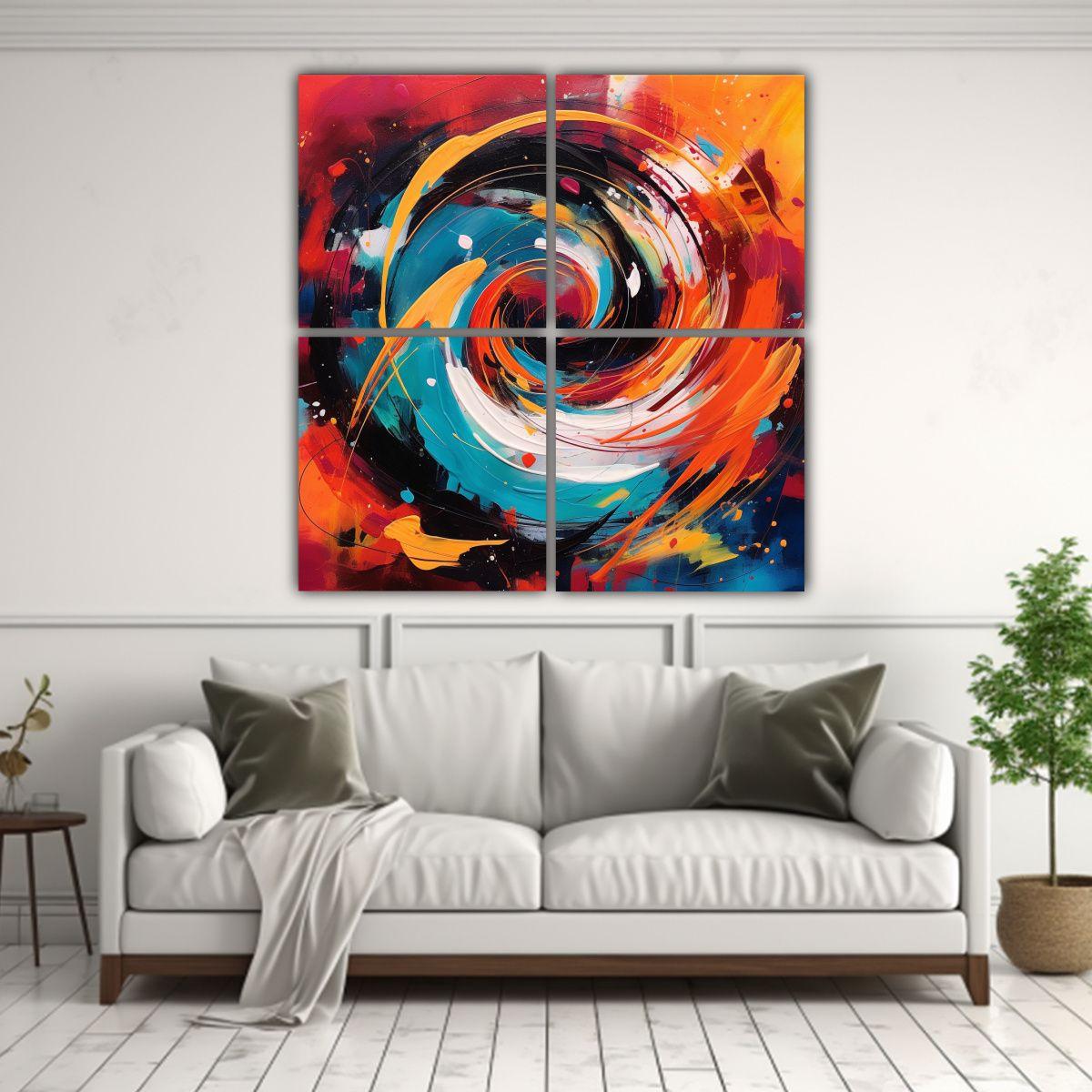 Pinturas Decorativas Acuarela Cocina Con Colores 180x180 Cm-2