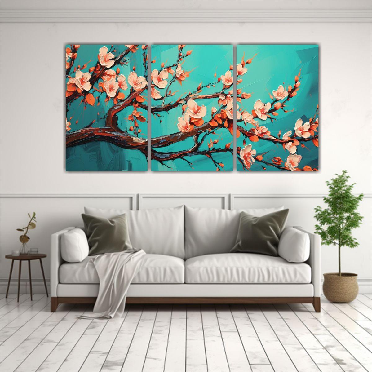 Composición Equilibrada De Un árbol Melocotón 120x60 Cm-2