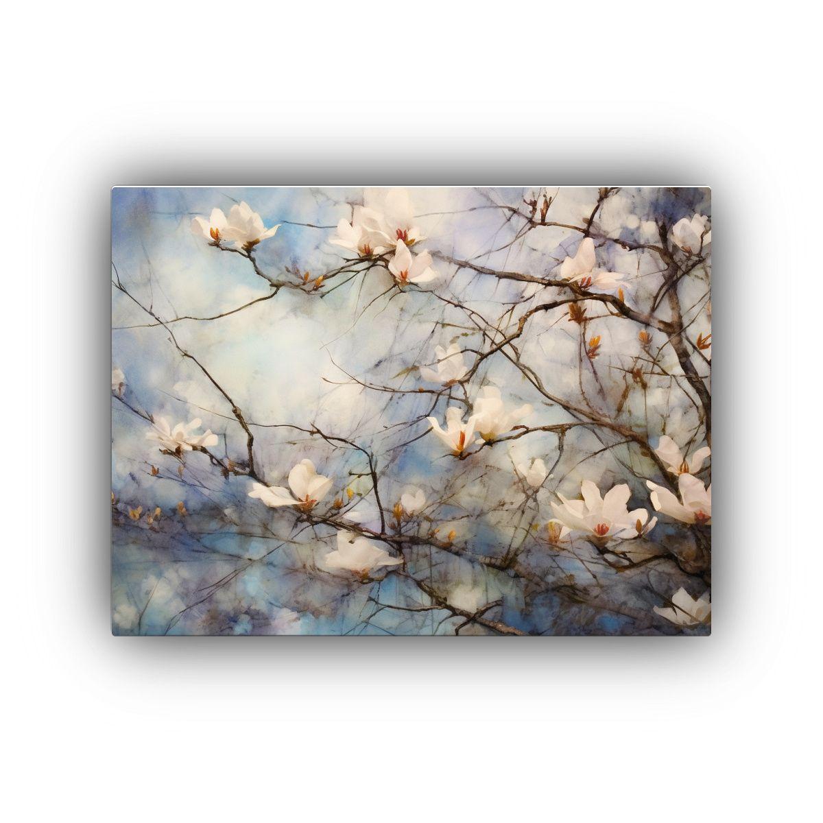 Cuadro Lienzo Naturaleza Viva Personas Magnolias 65x50cm-0