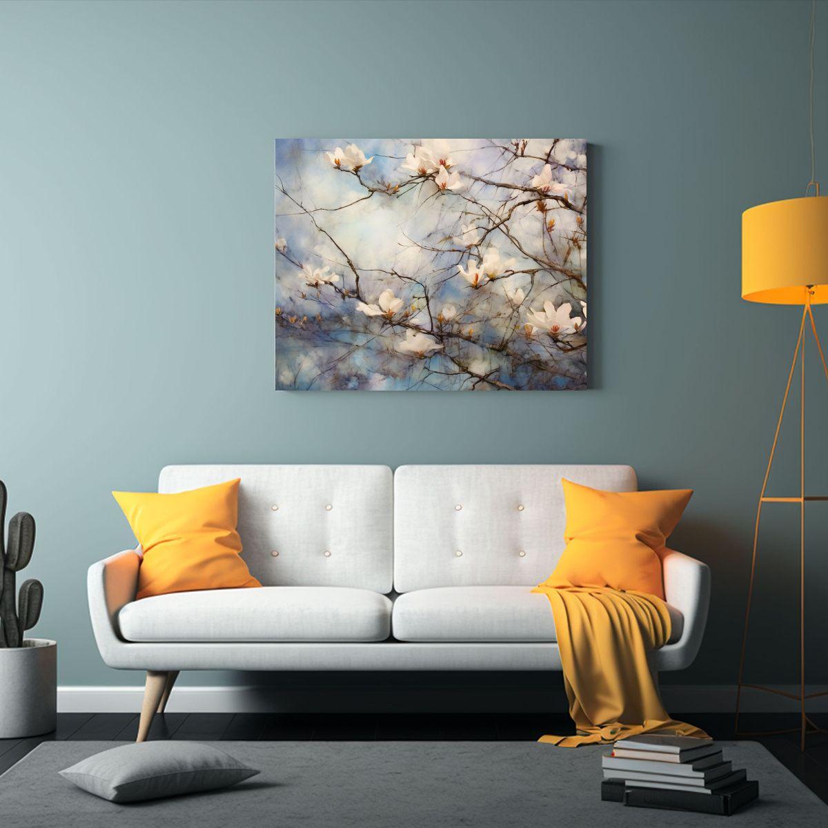 Cuadro Lienzo Naturaleza Viva Personas Magnolias 65x50cm-2