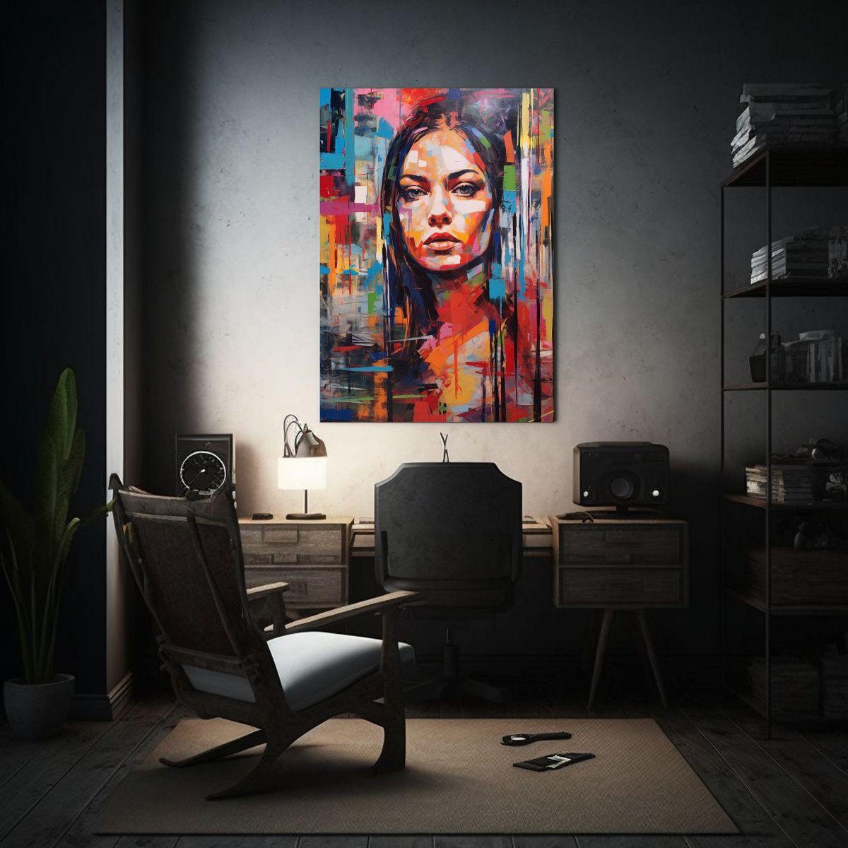 Pintura Dinámica De Expresionismo Urbano De Una M 30x45cm-2