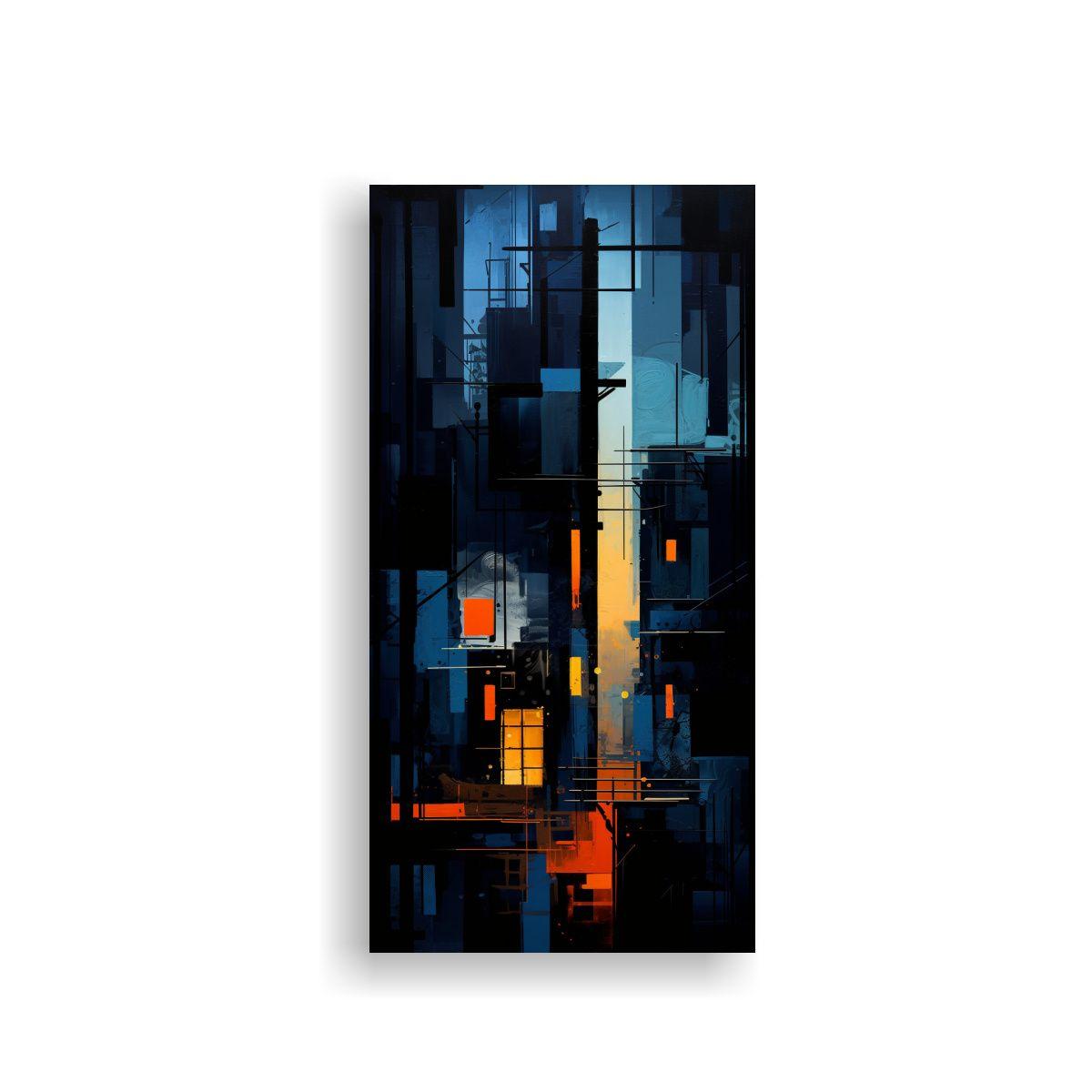 Pintura Decorativa De Riqueza Visual Urbana 40x80cm-0
