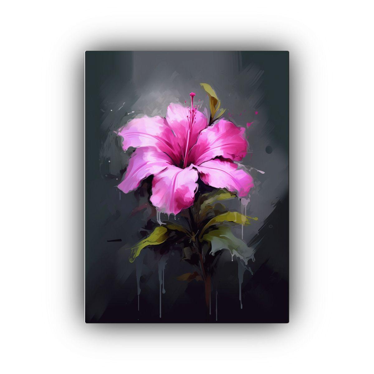 Lienzo De Tela Acuarela Con Flores Exuberantes 50x65cm-0