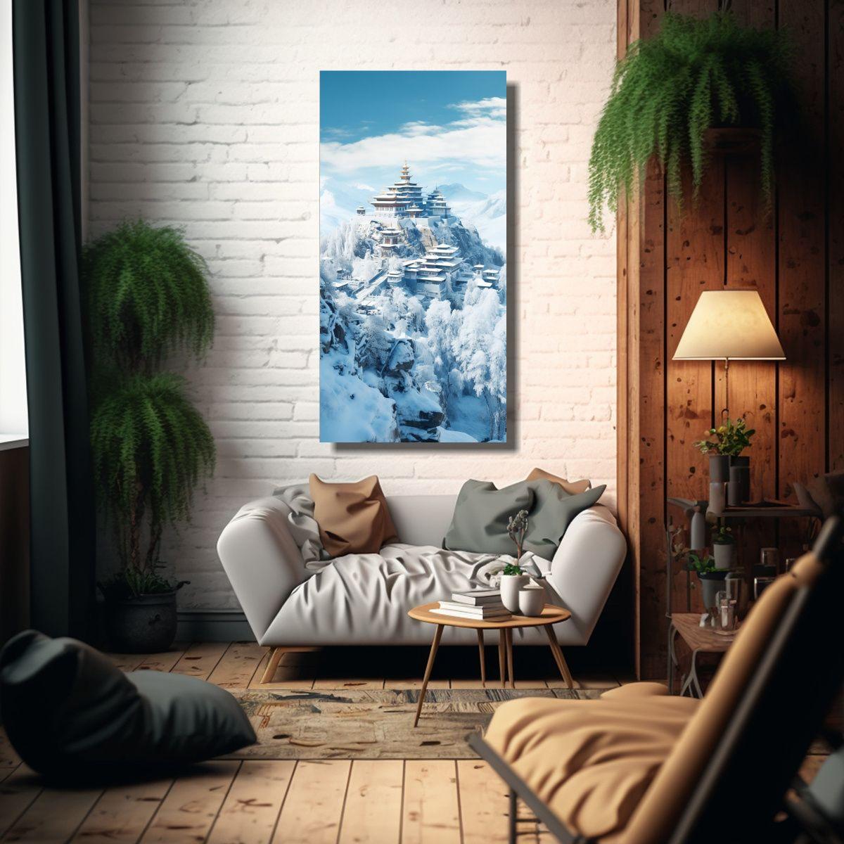 Cuadro Imagen Elegante Serenidad De Monasterio 60x120cm-2