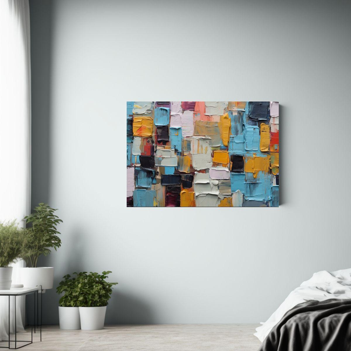 Cuadro Decorativo De Lienzo Minimalista Con Paleta 60x40cm-2
