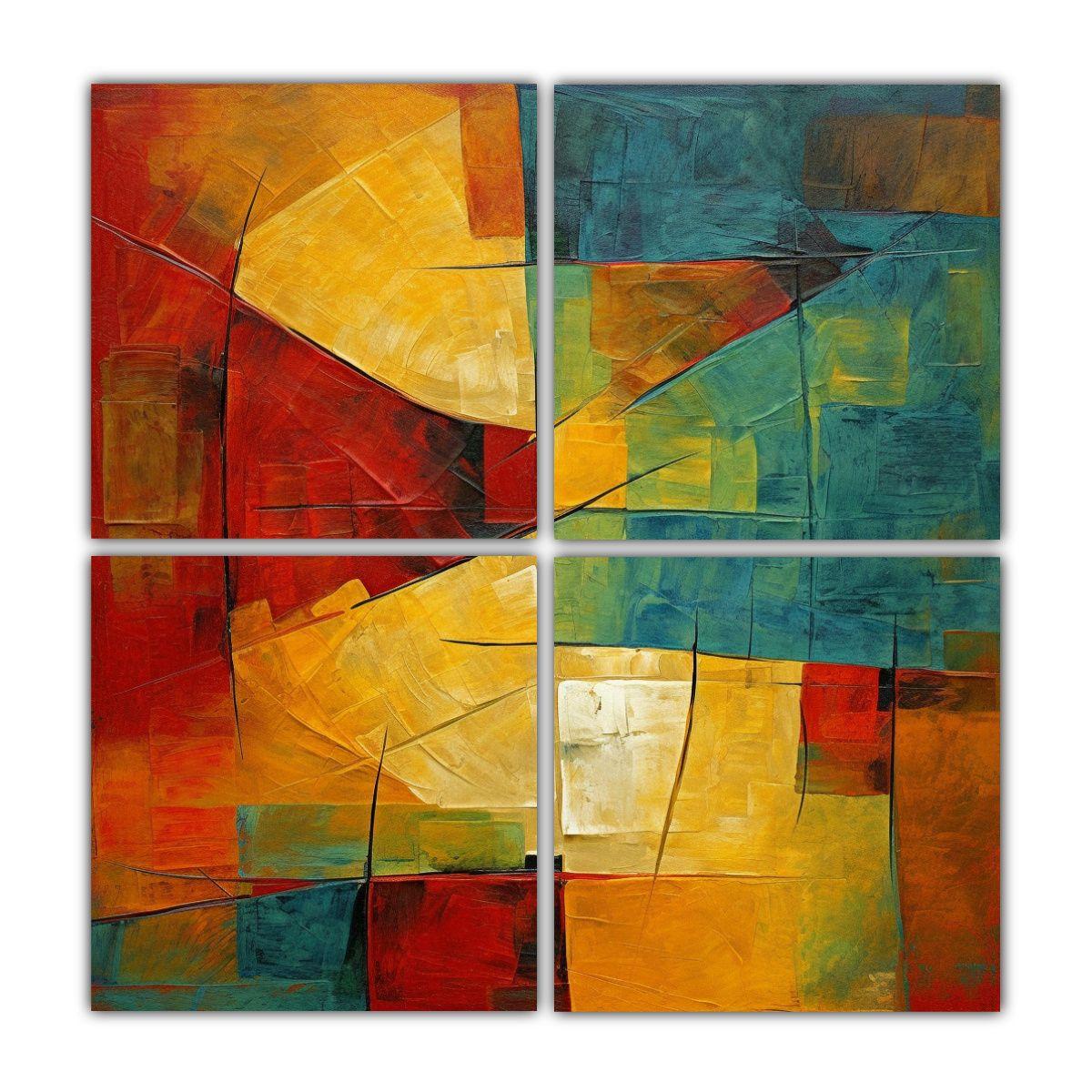 Cuadro Pintado Al óleo Estilo Naturaleza Viva En 40x40 Cm-0