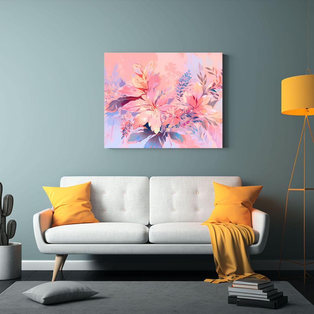 Pinturas Decorativas Estilo Neónnoir En Colores Pastel, Abs 45x30cm-2
