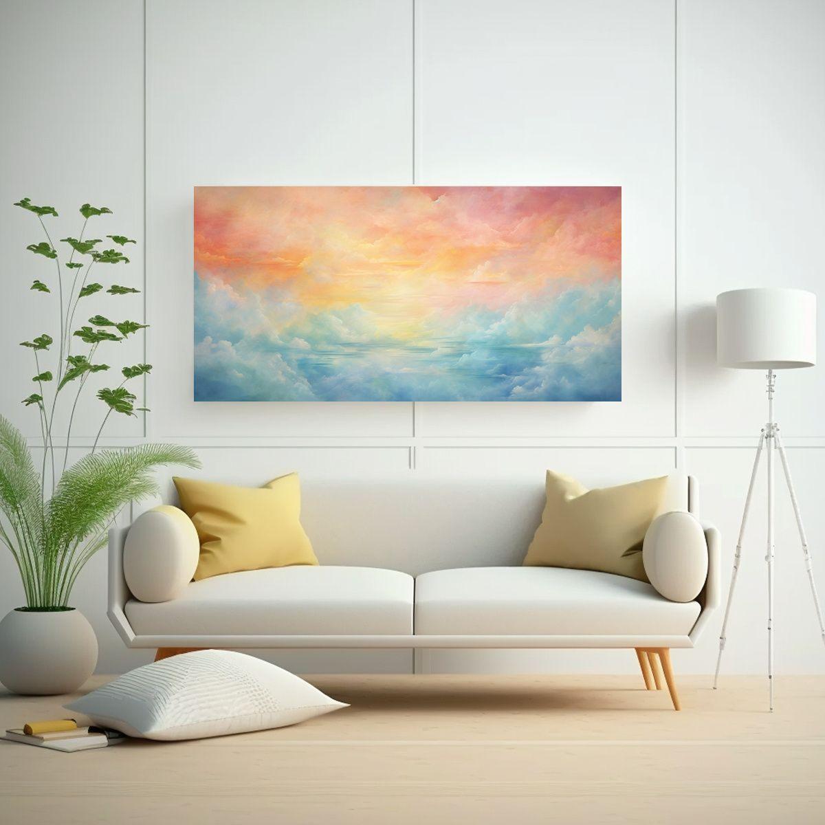 Pinturas De Decoración: Atardeceres Y Amaneceres  60x30cm-2