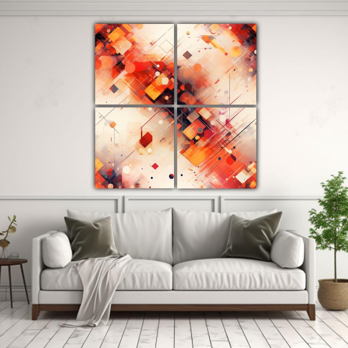 Cuadriptico Fotografía Efecto Visual Arte 120x120 Cm-2