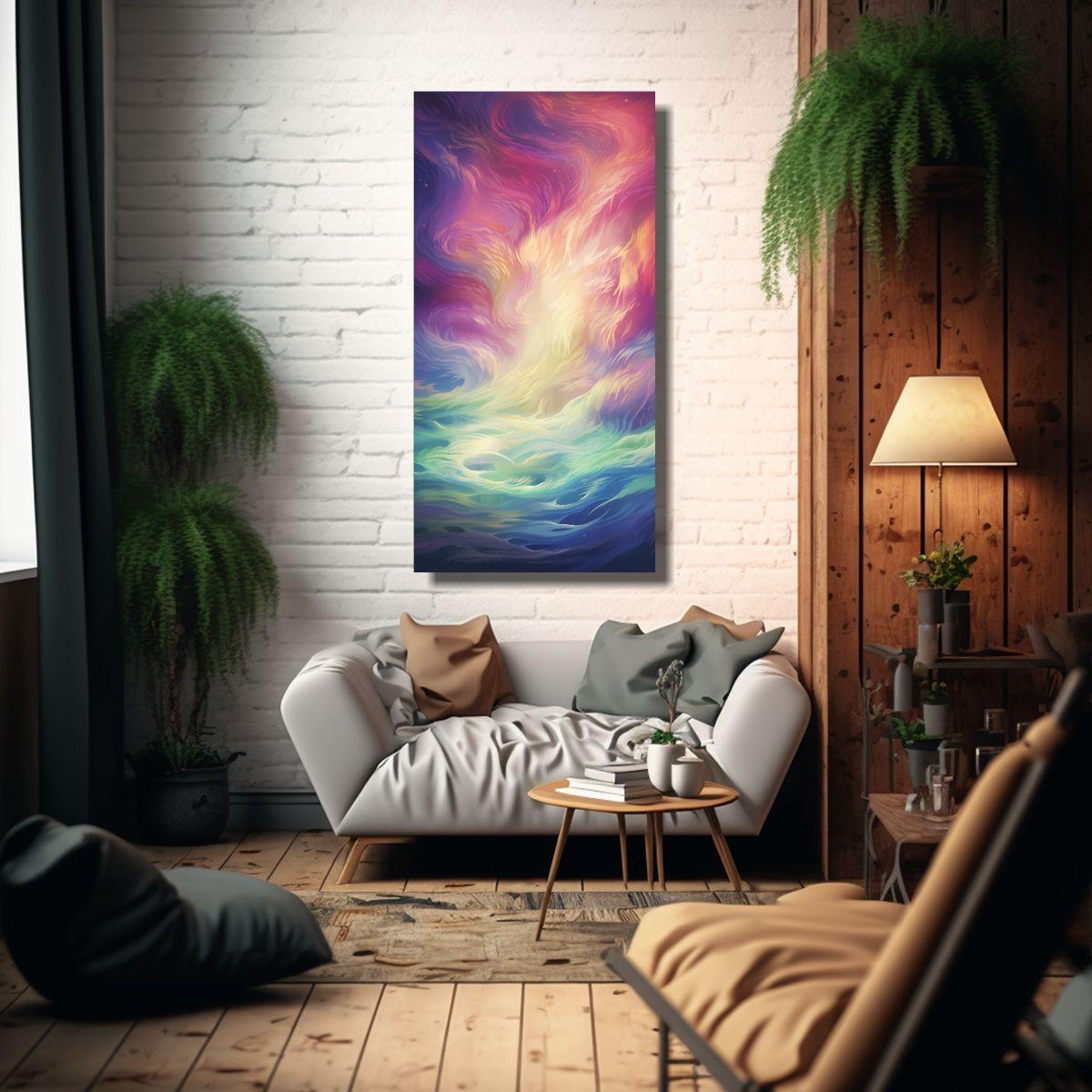 Pinturas Decorativas Minimalistas: Resplandor 50x100cm-2