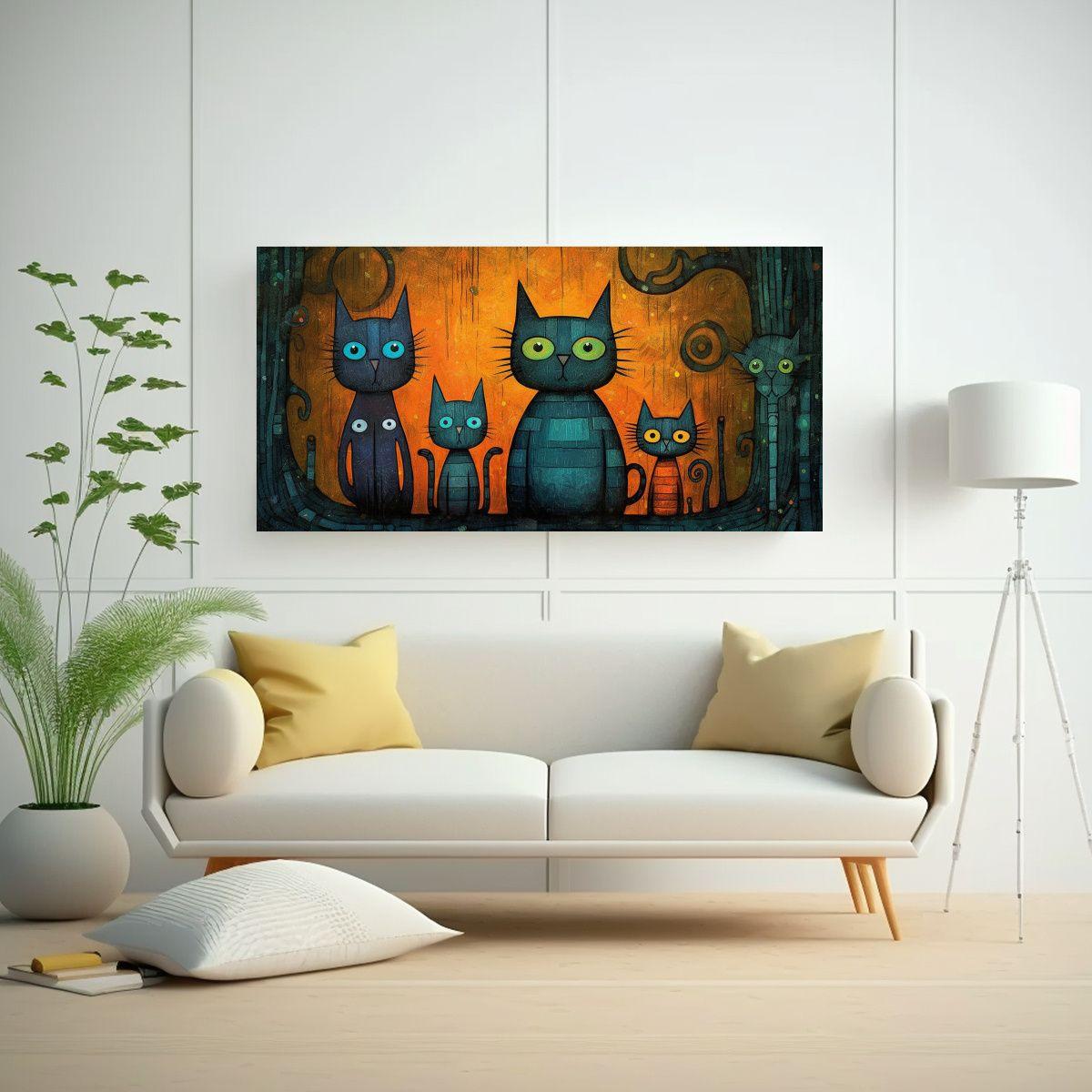 Cuadro En Bastidor Dibujo Equilibrio Visual 120x60cm-2