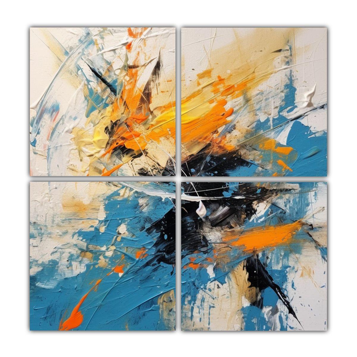 Cuadro Multicolor Inspirado En Pintor En Su Taller 140x140 Cm-0