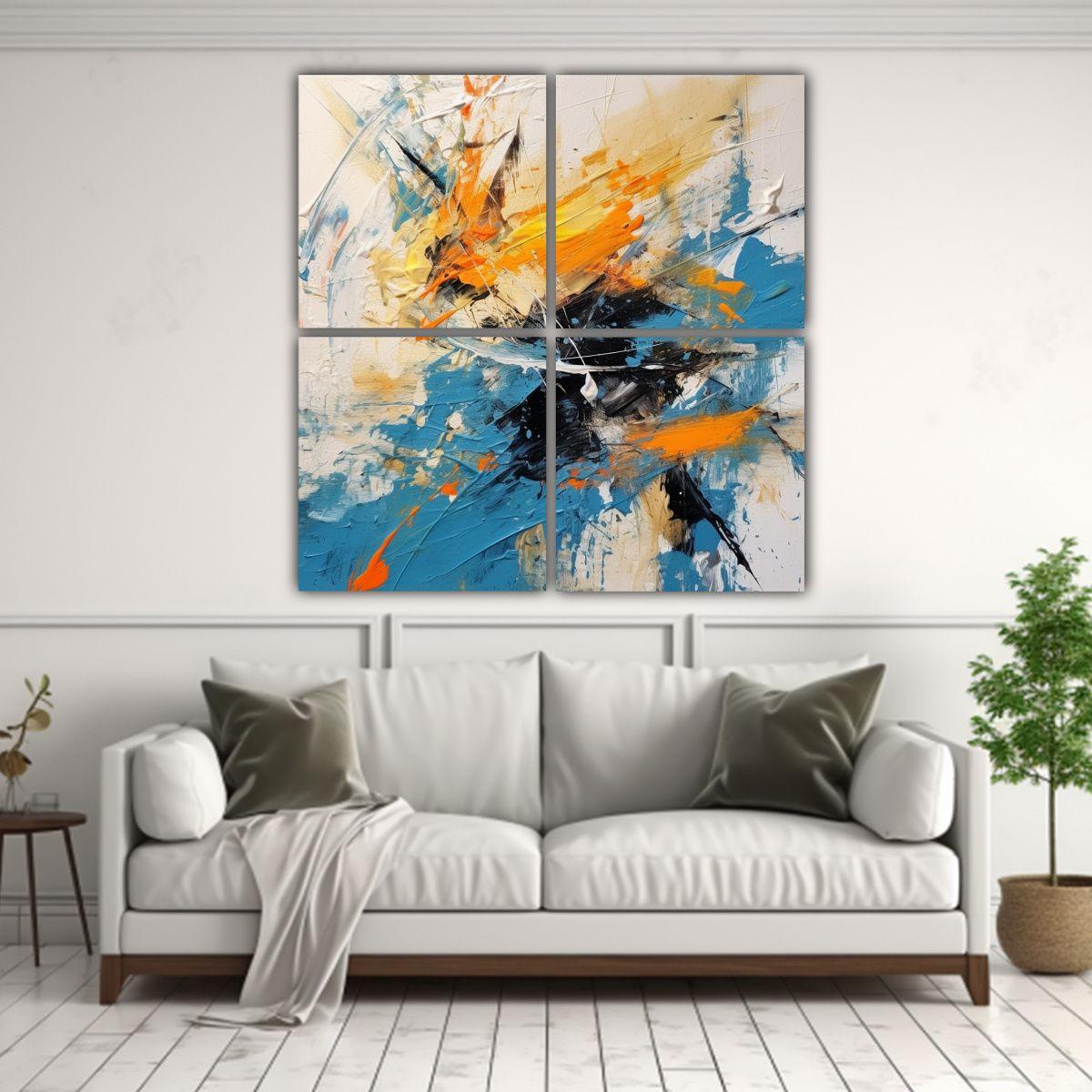 Cuadro Multicolor Inspirado En Pintor En Su Taller 140x140 Cm-2