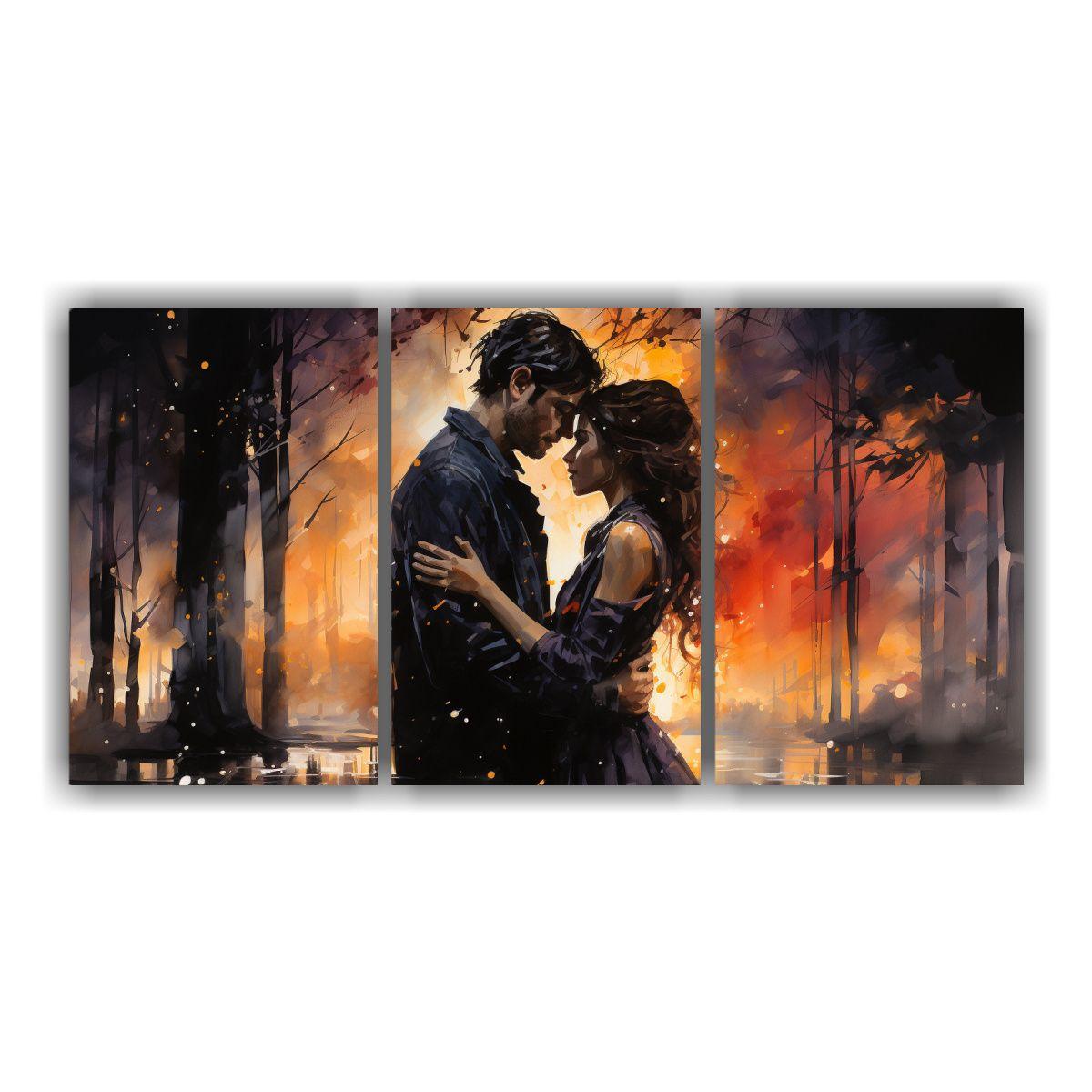 Cuadro La Noche Que Nos Conocimos En Acuarela, 180x90 Cm-0