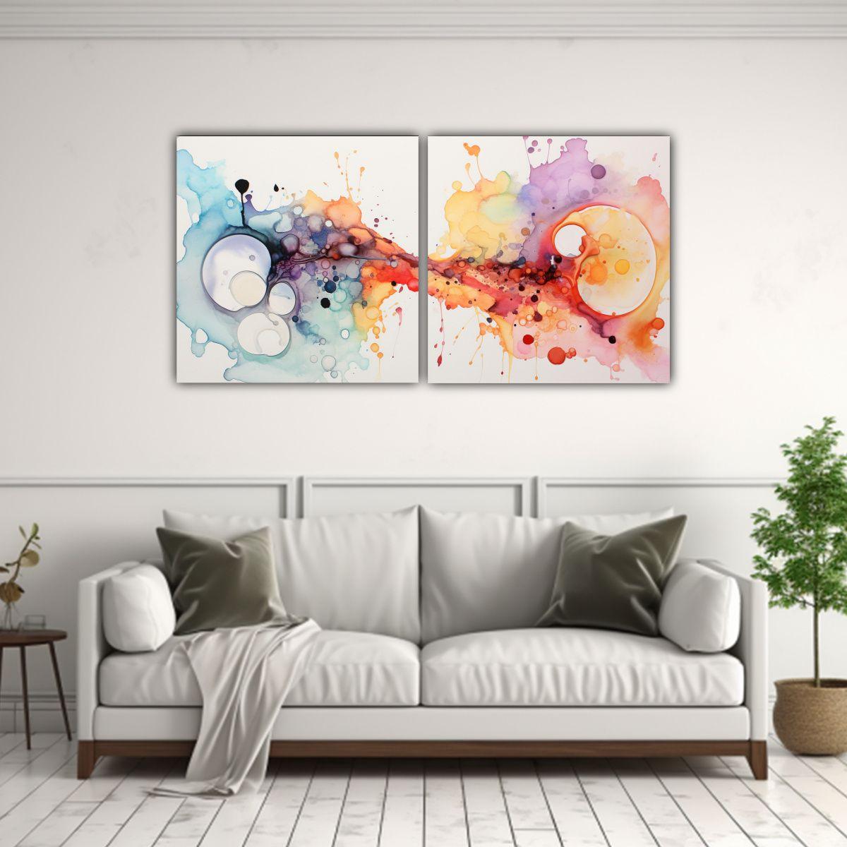 Pinturas De Pared Tonos Adorable Abstracto 160x80 Cm-2