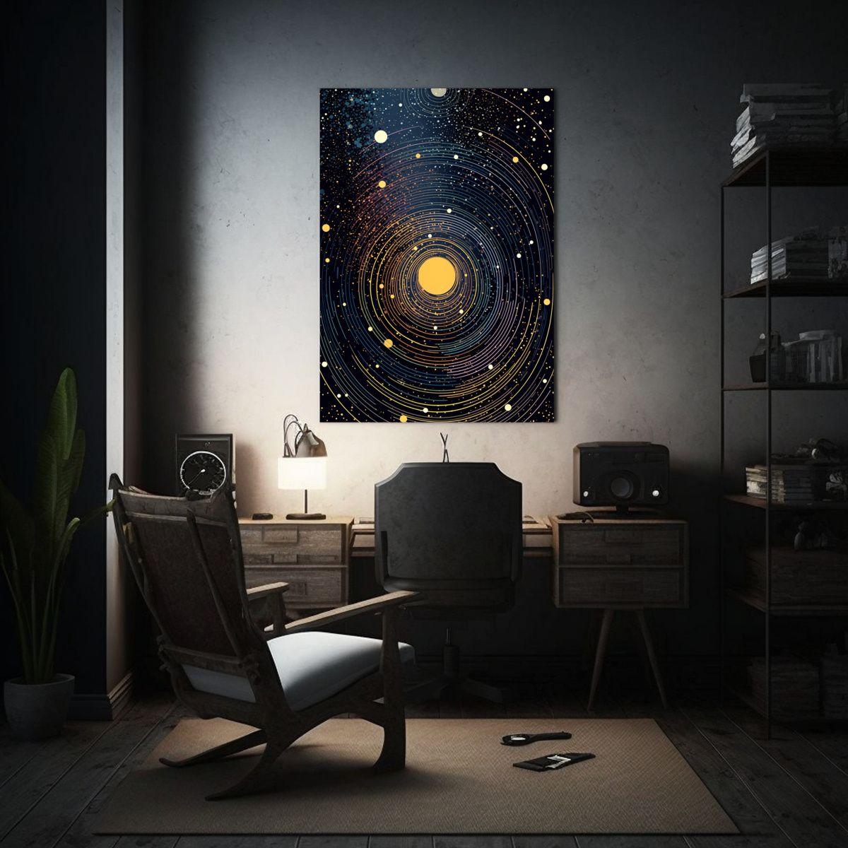 Cuadro Abstracto Motivo Universo Interestelar Estilo Paula S 20x30cm-2