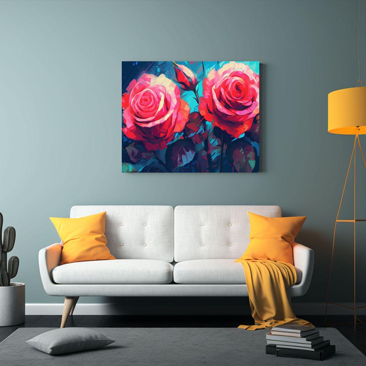 Pintura Espectacular Temática: Hermoso Rojo Con Cuchillo. 65x50cm-2