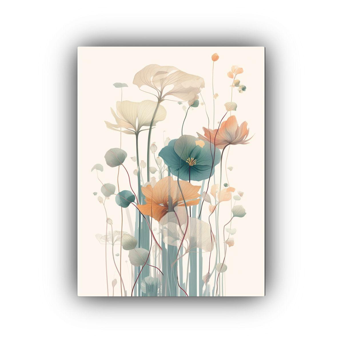 Cuadro Patron Intenso Refinado Flora Abstracta 80x120cm-0