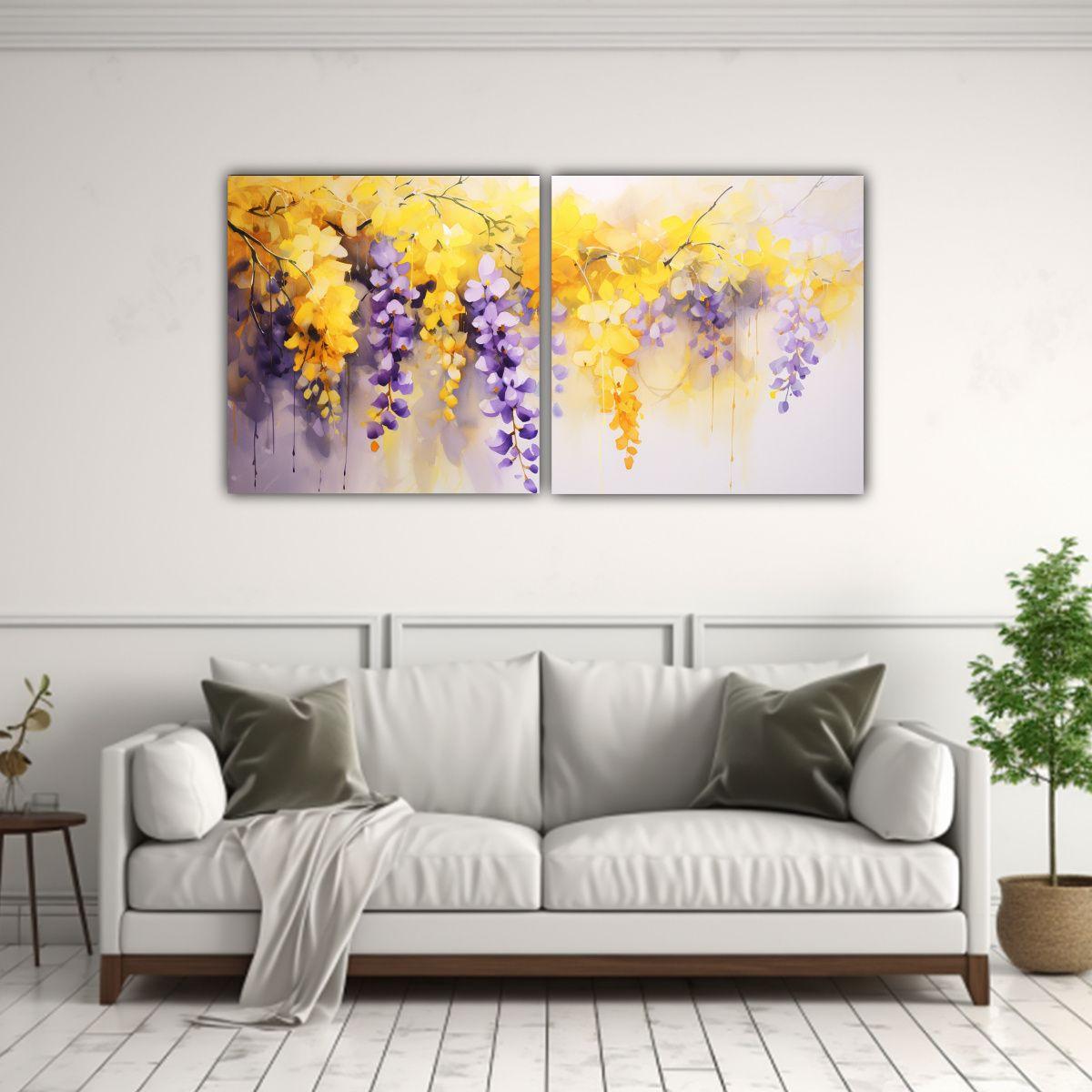 Cuadros Decoración Enigmático Amapolas 60x30 Cm-2