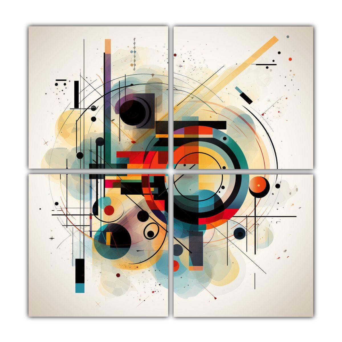 Artes De Pared En Estilo Kandinsky Riqueza Visual 140x140 Cm-0