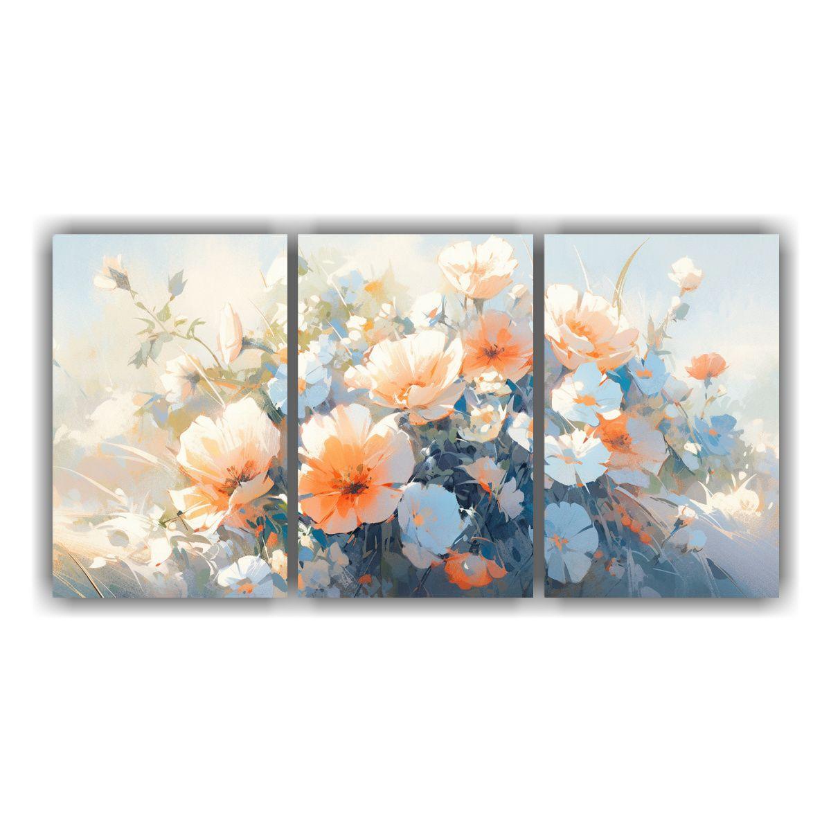 Pintura En Lienzo Tres Artes Creativa En Colores 180x90 Cm-0