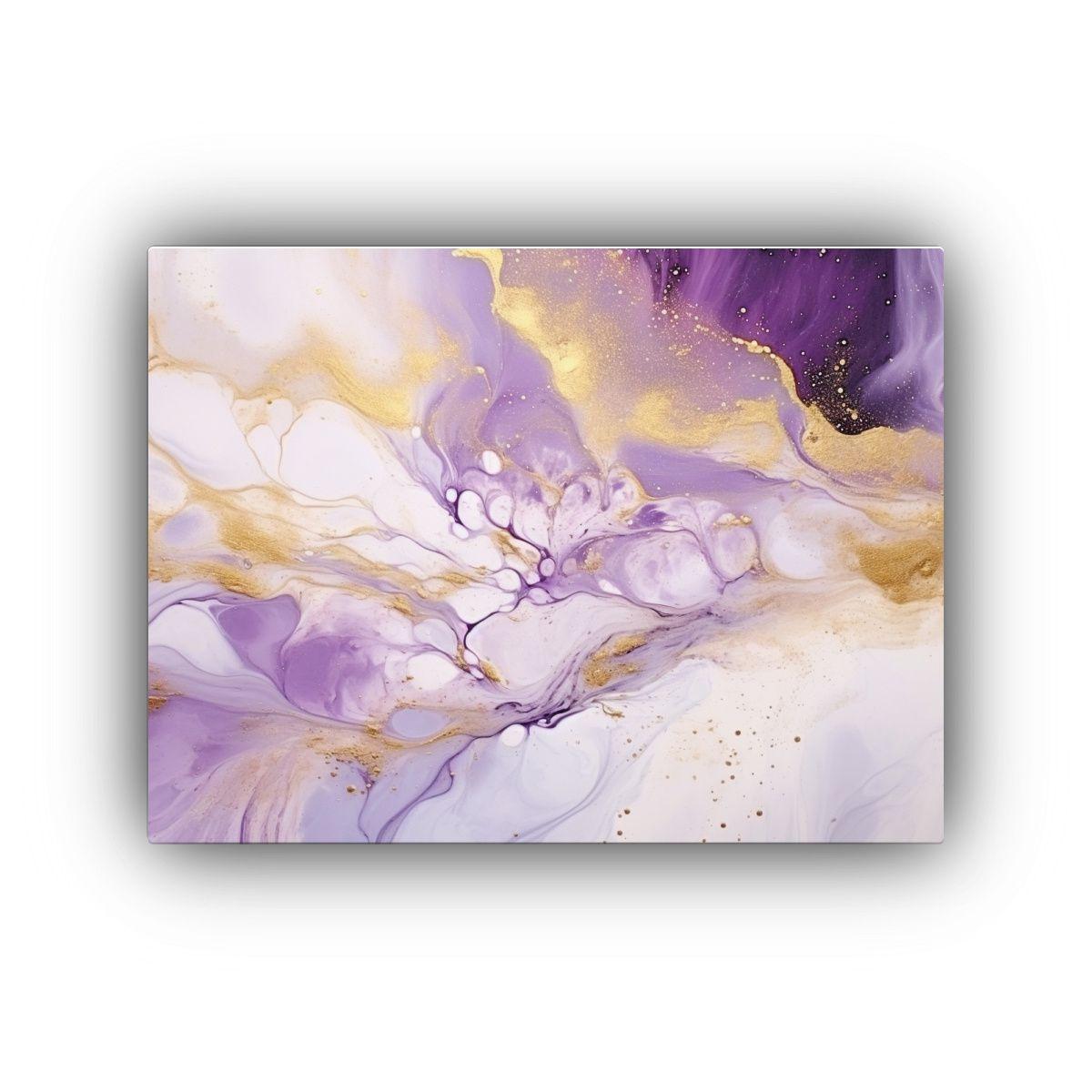 Pintura Abstracta De Lujo En Alcohol Para Decoración: Cuadr 90x60cm-0
