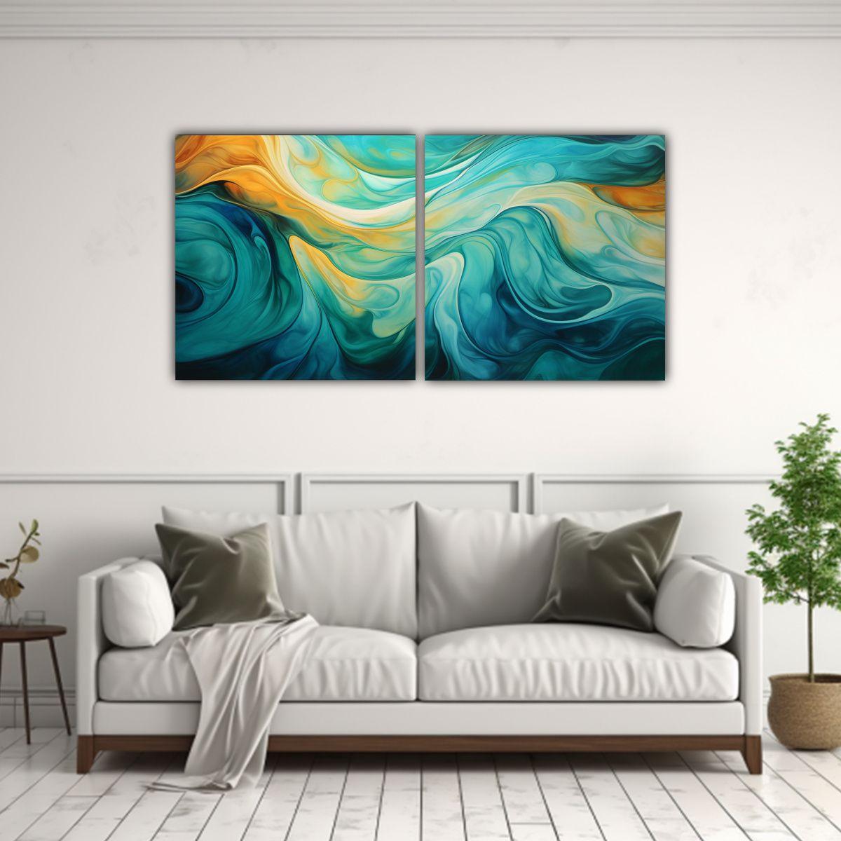 Lienzos Modernos Inspirados En Patrones 40x20 Cm-2