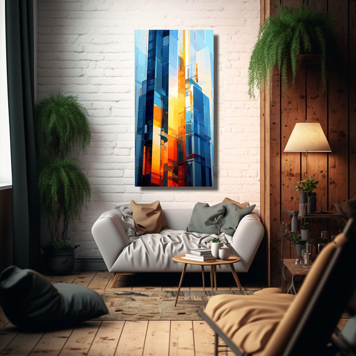 Pintura Decorativa Impresionista En Edificio 80x160cm-2