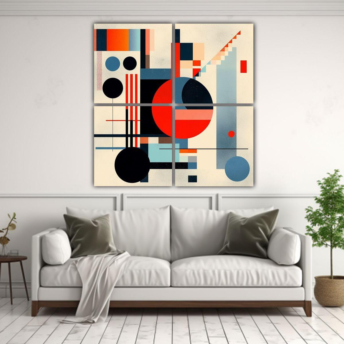 Cuadros Decorativos Abstractos Y Geométricos Con 160x160 Cm-2