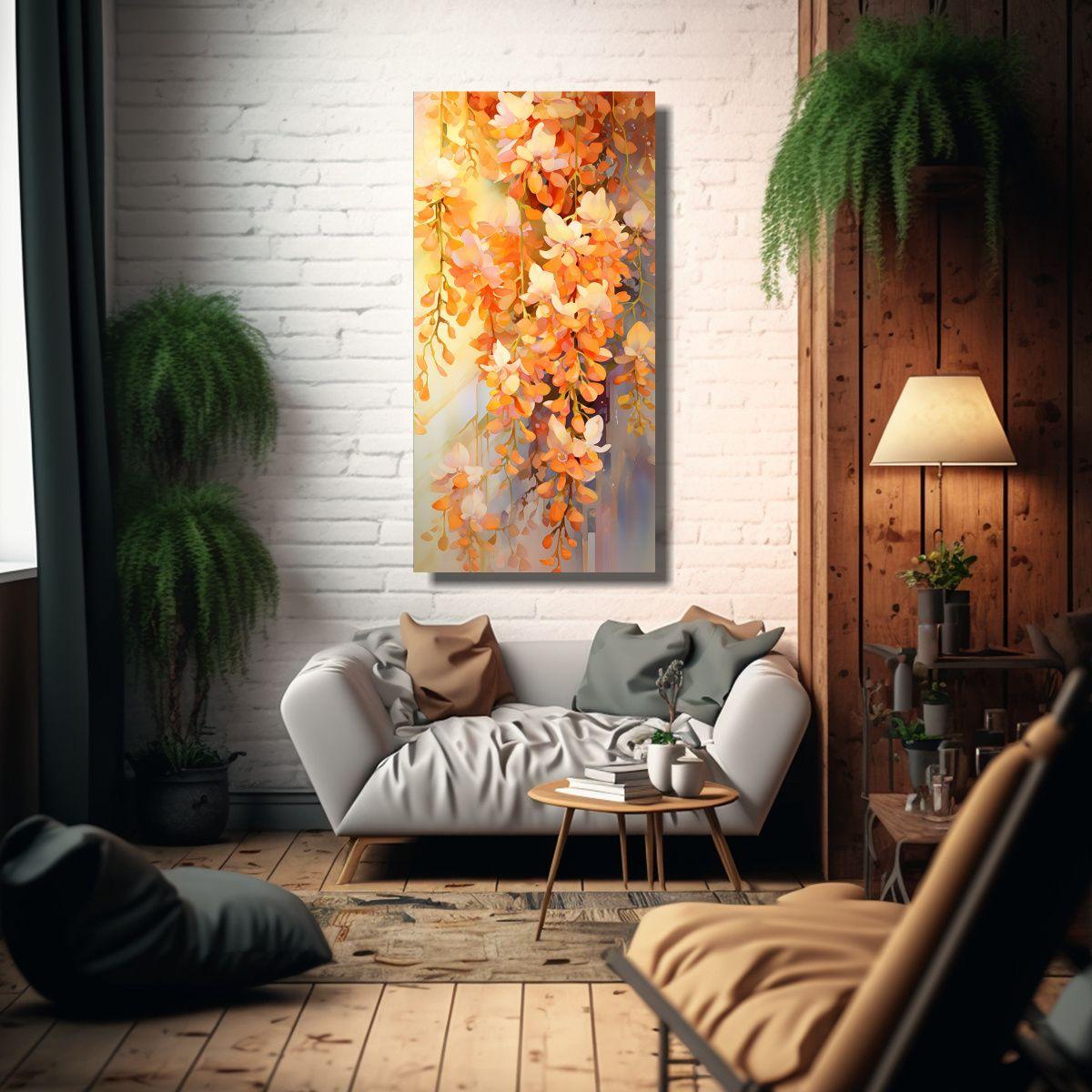 Lienzo Composición Impacto Visual Flores 70x140cm-2