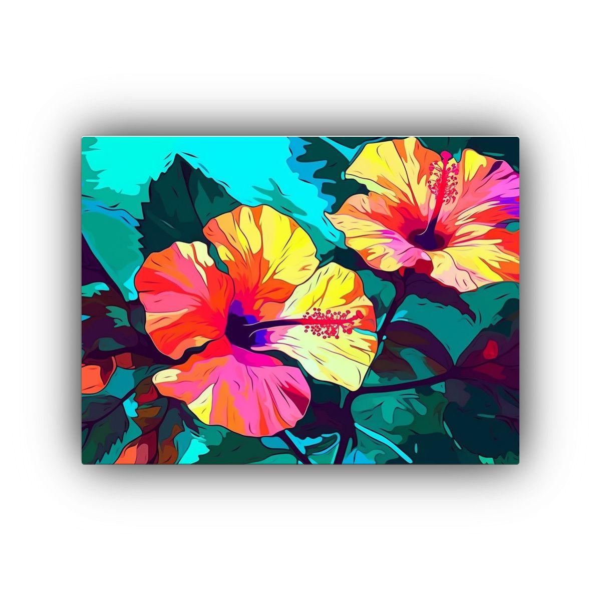 Pintura Abstracta Escenario Stepanyan Flores Rosa De Sharon  45x30cm-0