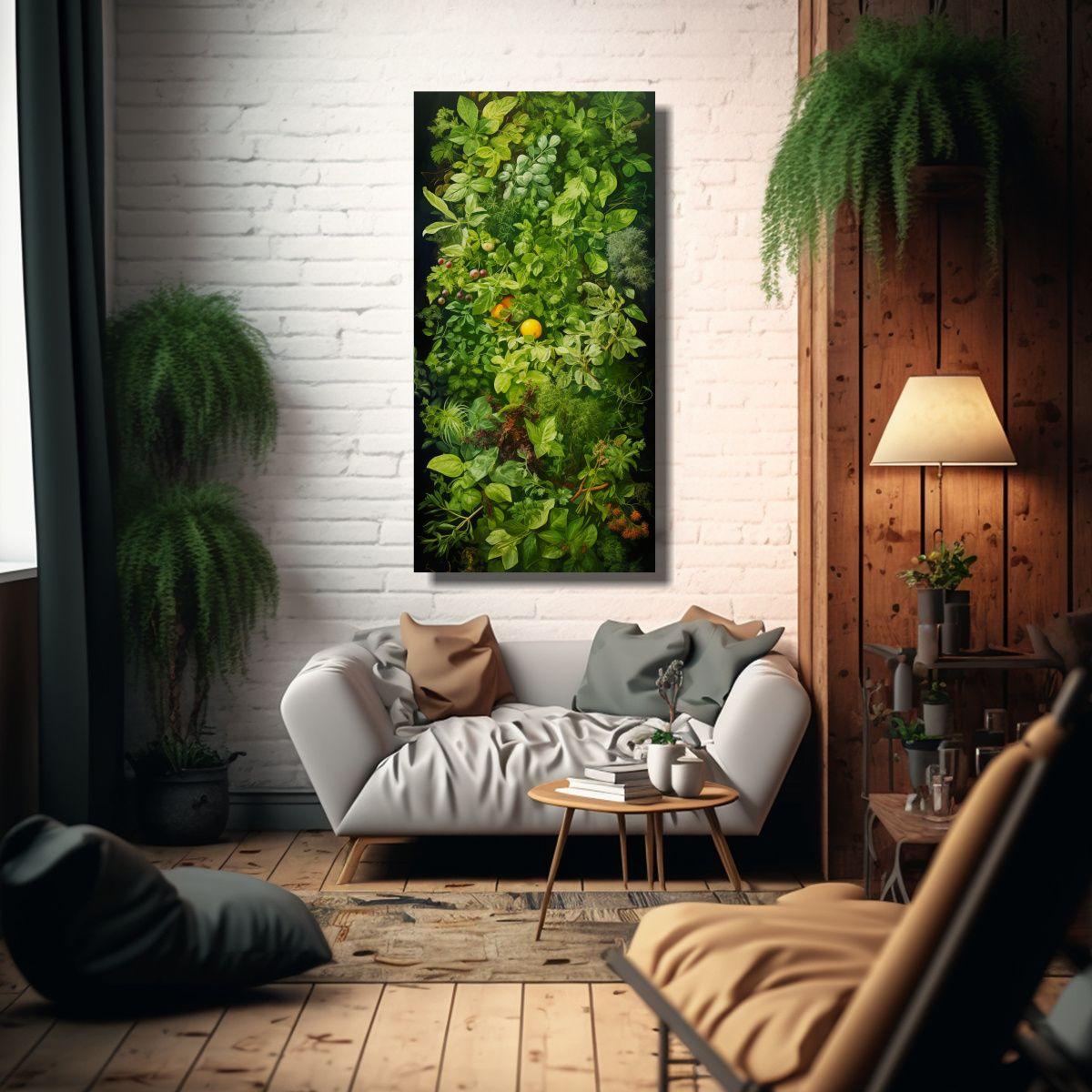 Pintura Llamativa De Hierbas Cálidas, Lienzo 70x140cm-2