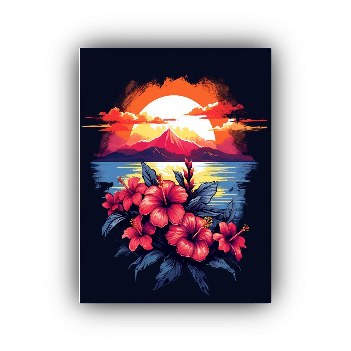 Lienzo Concepto Arte Relieve Lienzo Hibiscus 30x45cm-0
