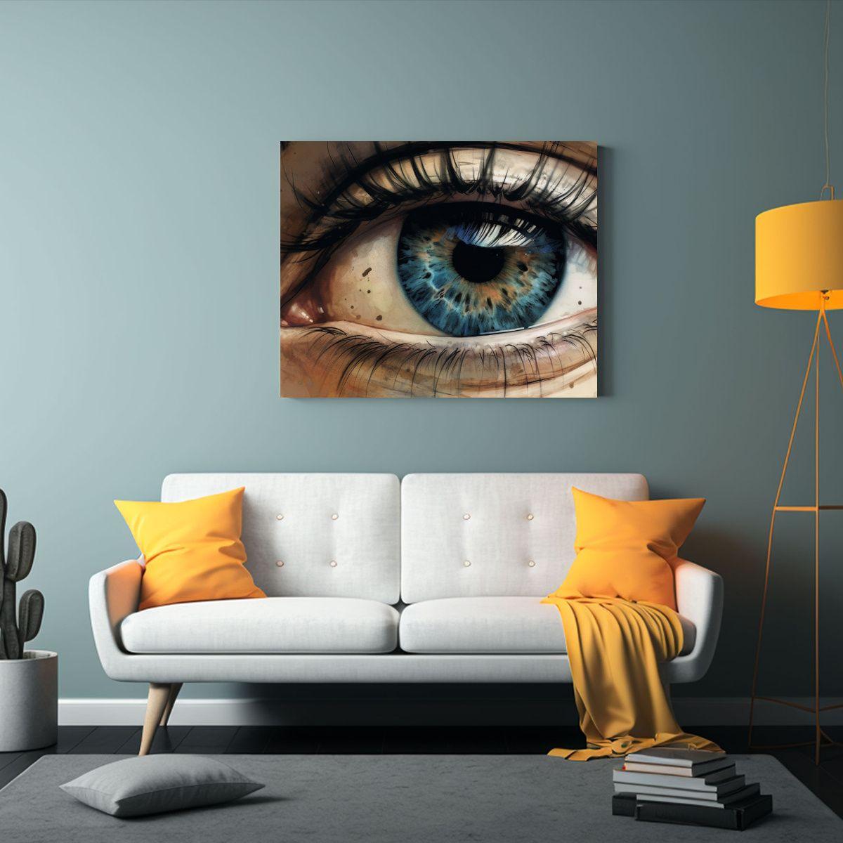 Cuadro Arte Grafico: Ojos En Cuadro 60x40cm-2